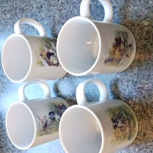Kitchen Set of 4 Puppy Coffee Mugs
